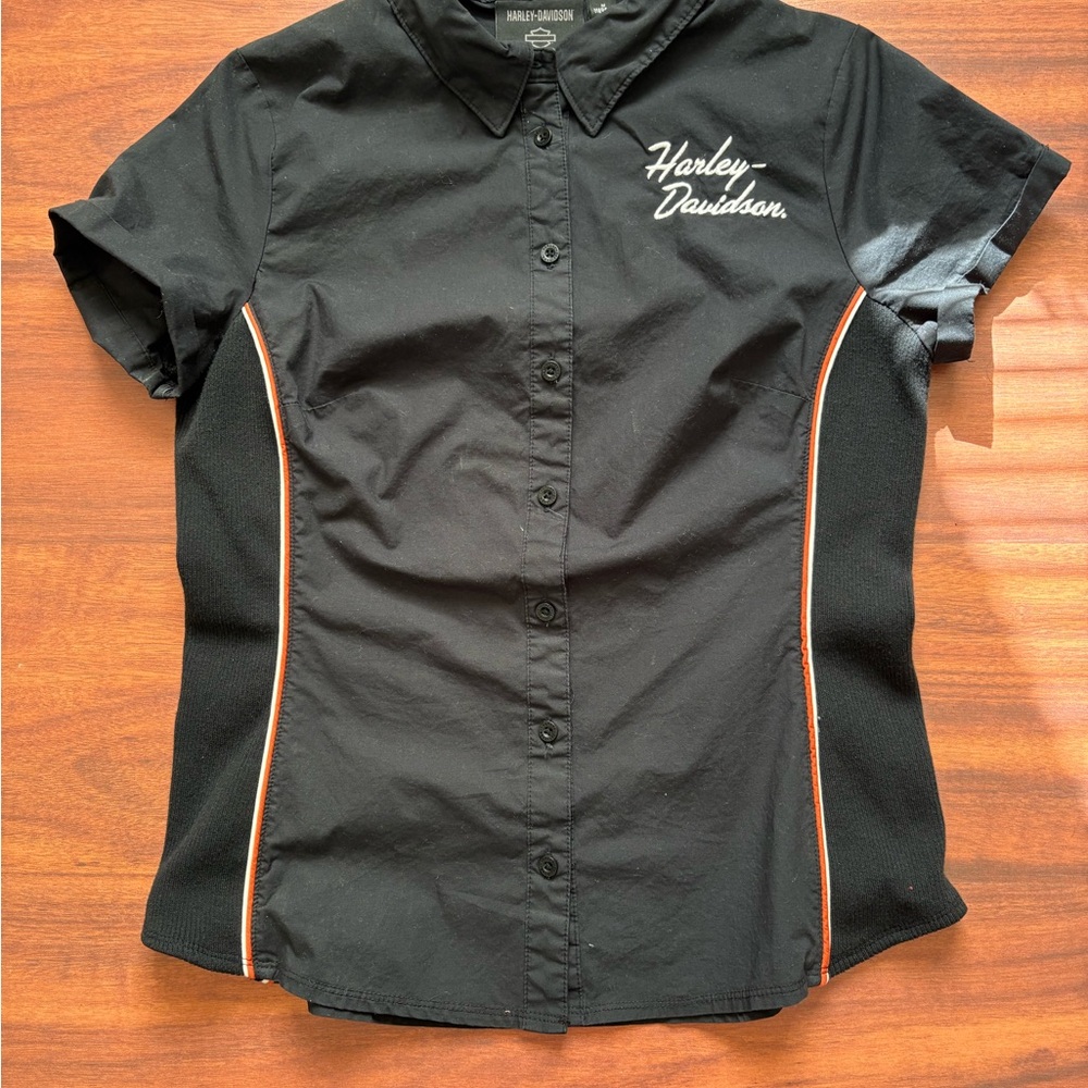 Harley-Davidson Black Button-Up Shirt